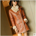 Winter Real Shearling Coat und Pelzmantel für Lady Long Style